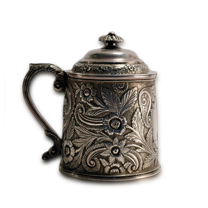 Antique Indian Colonial Silver Tankard, Twentyman & Co, Kolkata Calcutta, India – Early 19th Century