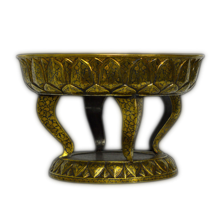 19th Century Thai Silver-Gilt Niello Enamel Bowl, 1800s for sale at Pamono